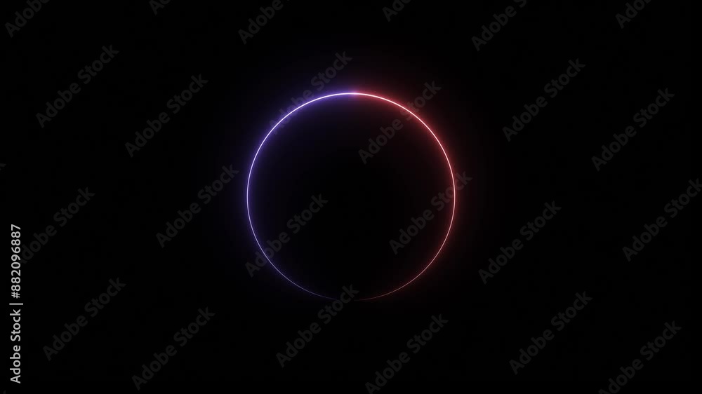 glowing neon circle animation. glowing neon circle animation.