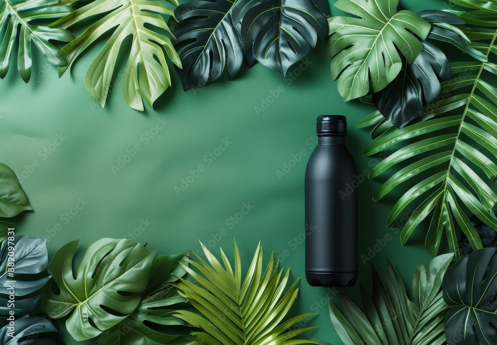 An illustrated mockup of a white thermos and a thermal glass. An illustrated mockup of a white thermos and a thermal glass.