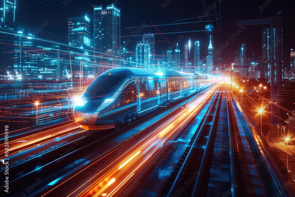 Fototapeta premium Intelligent Transit Solutions: Redefining City Connectivity