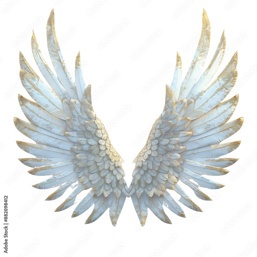 Fototapeta premium angel wings isolated on transparent background