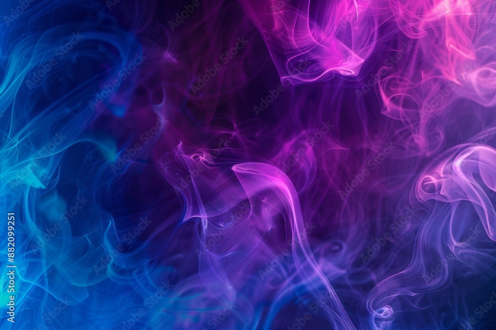 Smoke swirls on black background with copy space. Abstract color of rainbow colors. Vape or electronic cigarette. Smoke swirls on black background with copy space. Abstract color of rainbow colors. Vape or electronic cigarette.