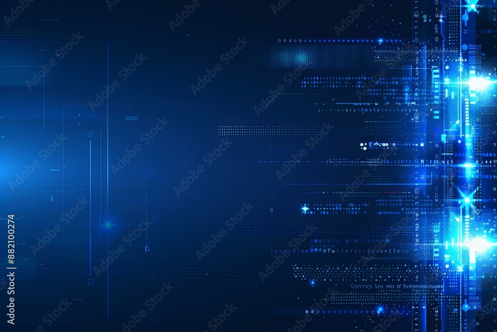 Fototapeta premium Abstract digital data background. Can be used in the description of network abilities, technological processes, digital storages, science, education, etc.
