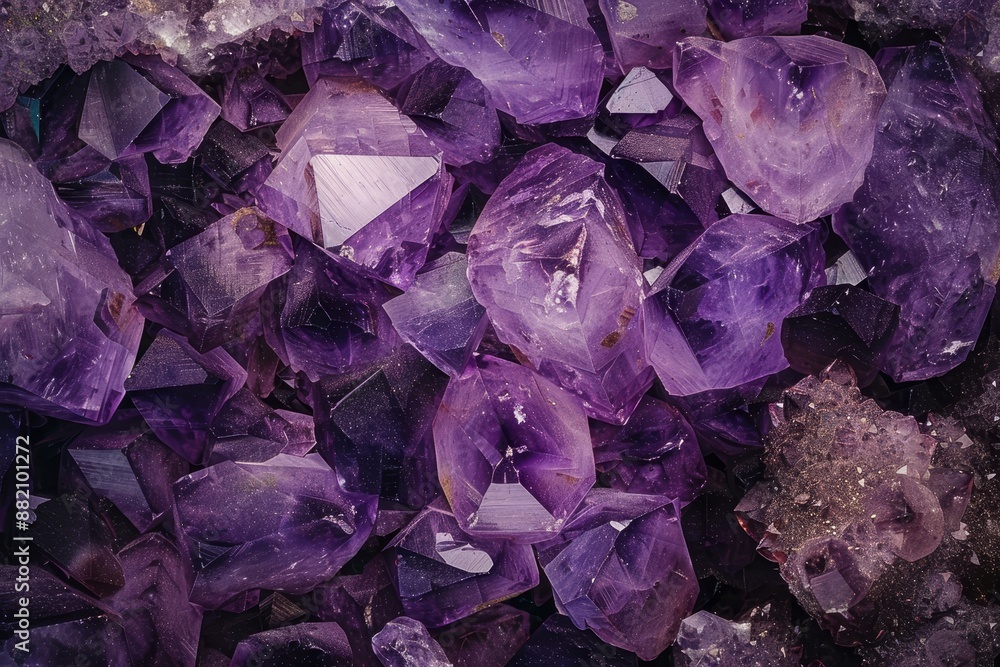 Natural minerals crystals in natural environments. Precious and semiprecious gemstone textures. Amethyst purple crystal. Natural minerals crystals in natural environments. Precious and semiprecious gemstone textures. Amethyst purple crystal.