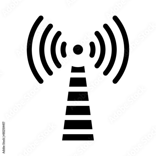electromagnetic interference label glyph icon vector. electromagnetic interference label sign. isolated symbol illustration