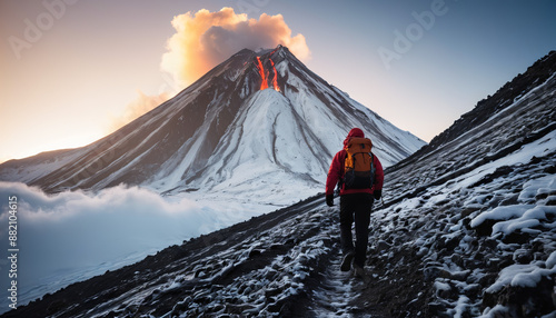 Volcano Mysteries in Cloudy Winter: The Trailblazer's Globetrot Engulfed in Landslide