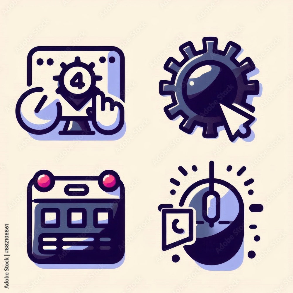computer elements icon computer elements icon