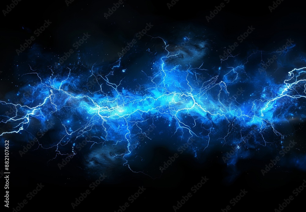 Electric lighting in blue, abstract electrical background Electric lighting in blue, abstract electrical background