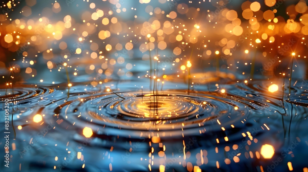 Ethereal Syrup Pools Reflecting Starry Night Sky with Floating Alderflies Ethereal Syrup Pools Reflecting Starry Night Sky with Floating Alderflies