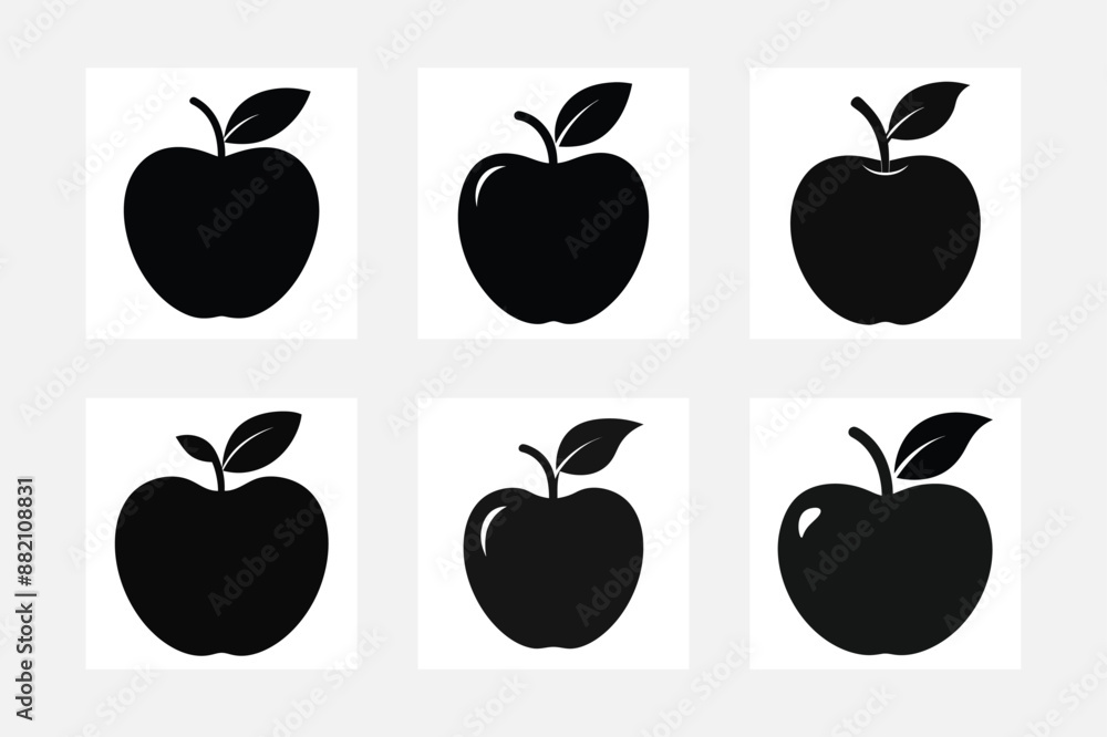 Apple icon set. Apple vector icon. apple symbols for your web design. Icon logo, Apple icon set. Apple vector icon. apple symbols for your web design. Icon logo,