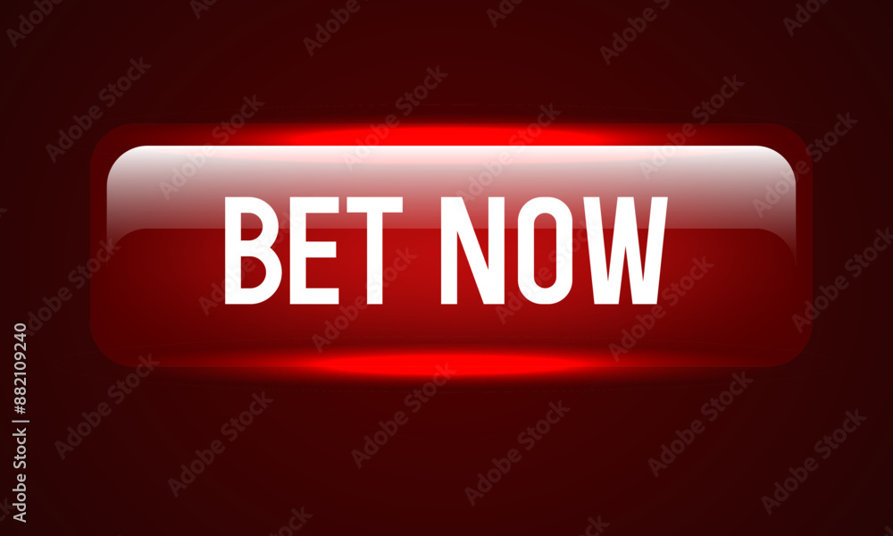 Bet Now button. Red button. Vector clipart. Bet Now button. Red button. Vector clipart.