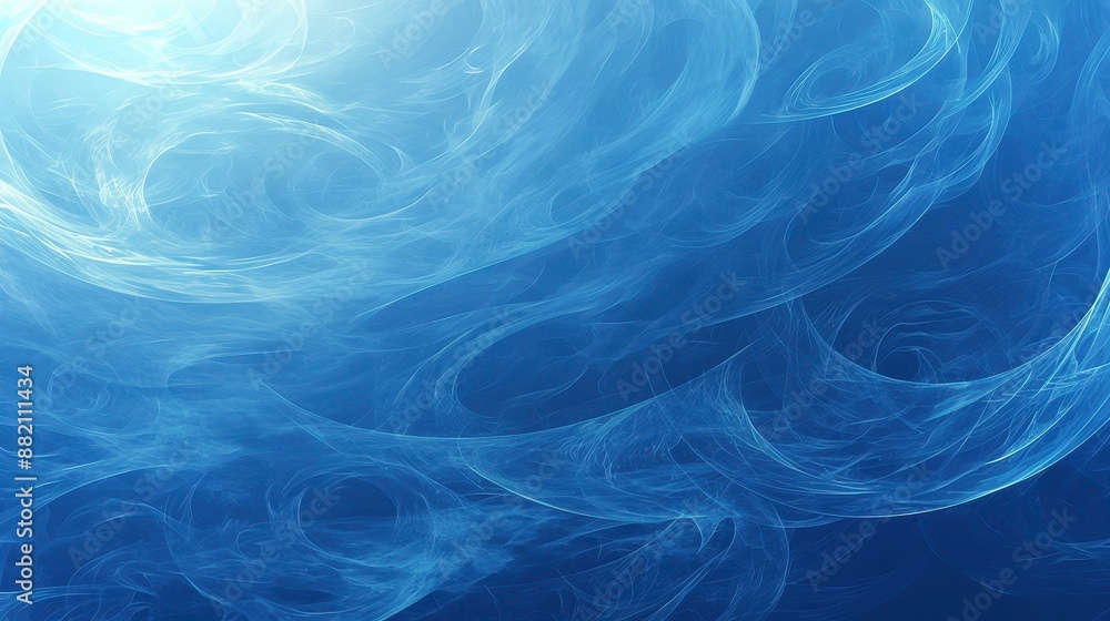 Obraz premium Fantasy blue and white abstract art and technological design