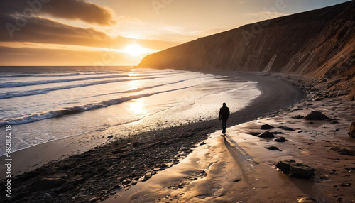 Beach Enigmas in Cloudy Winter: The Discoverer's Trip Enveloped in Landslide
