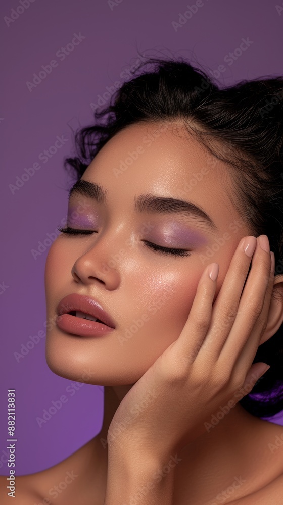 For natural, luminous skin, relax, face, or model with skincare or makeup. Dreaming or grooming with healthy luxury facial creams for wellness with eyes closed. For natural, luminous skin, relax, face, or model with skincare or makeup. Dreaming or grooming with healthy luxury facial creams for wellness with eyes closed.