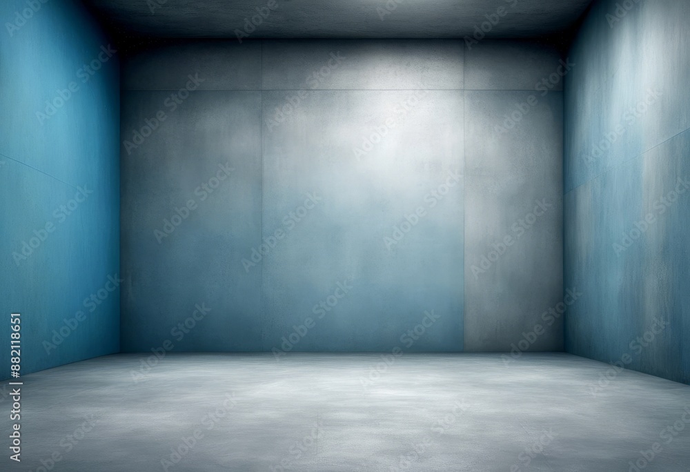 empty blue concrete of wall abstract floor room empty blue concrete of wall abstract floor room