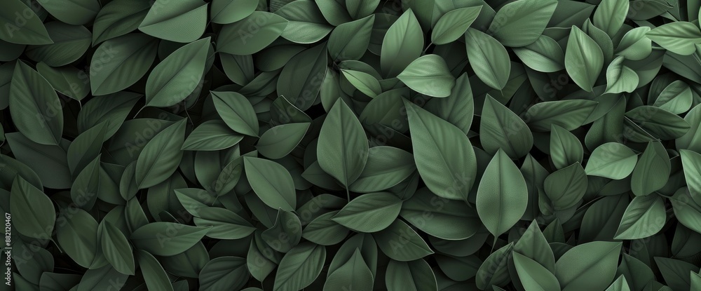 Green clay leaves pattern background, perfect for natural and artistic designs Green clay leaves pattern background, perfect for natural and artistic designs