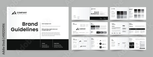 minimalist brand guideline template layout design creative brand guideline