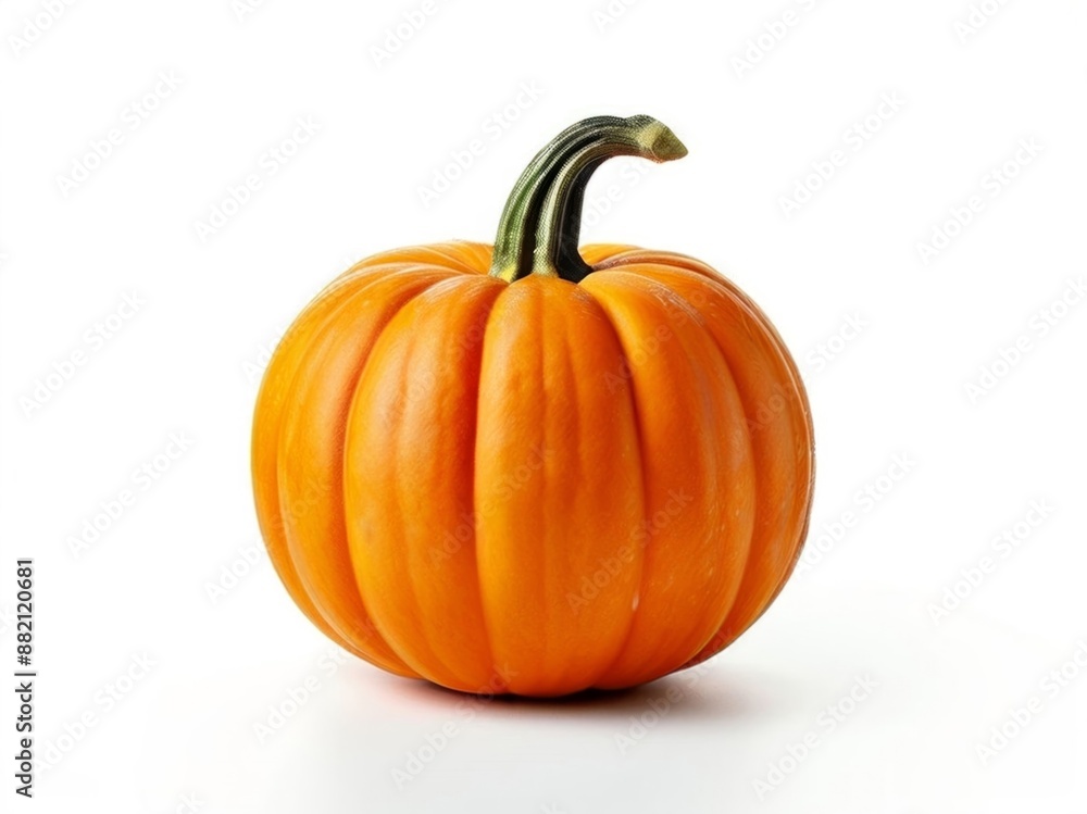 Autumnal orange pumpkins isolated on white background. AI generation.
Autumnal orange pumpkins isolated on white background. AI generation.