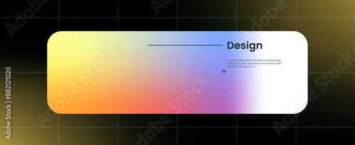 Modern design element in gradient color. Futuristic pop up interface.