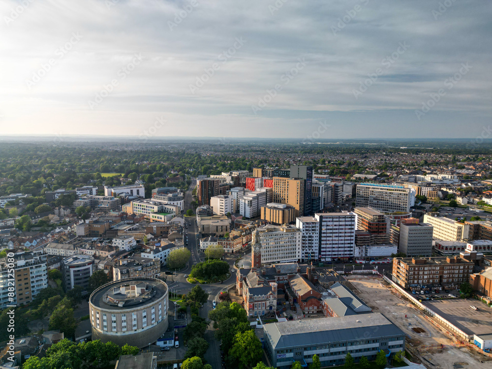 Fototapeta premium Bournemouth City Aerial View Drone Shot