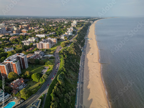 Bournemouth Beach aerial view by Under cliff drive