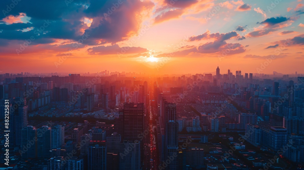 Fototapeta premium Urban Sunset