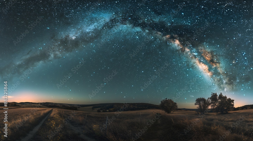 Milky Way Over a Countryside Path Milky Way Over a Countryside Path