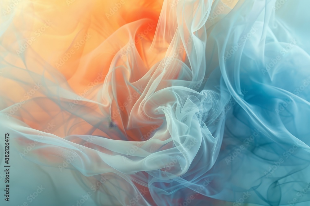 Fototapeta premium Abstract Composition of Softly Blending Vibrant Colors