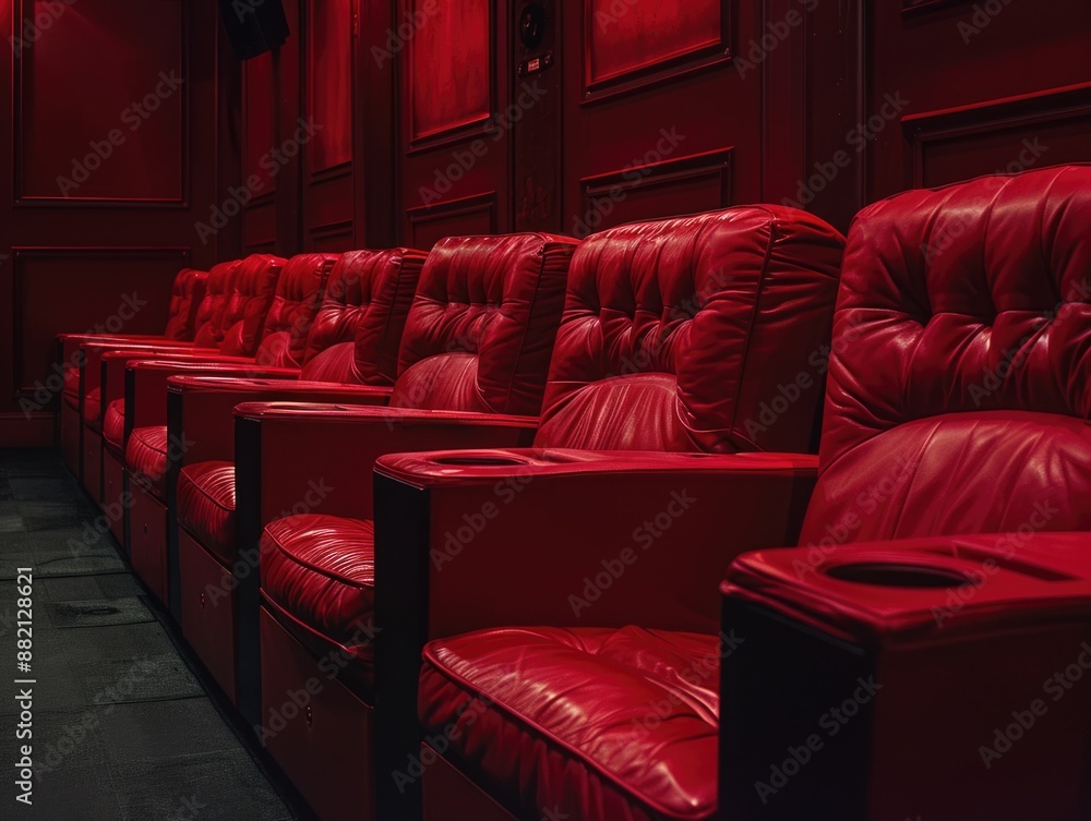 Obraz premium Theater Red Leather Seats