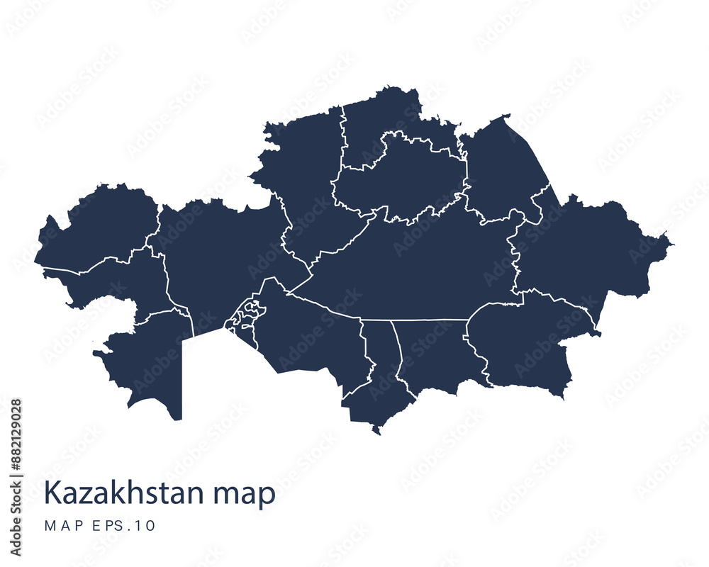 Fototapeta premium Kazakhstan map