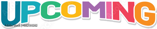 Upcoming colourful vector letters icon