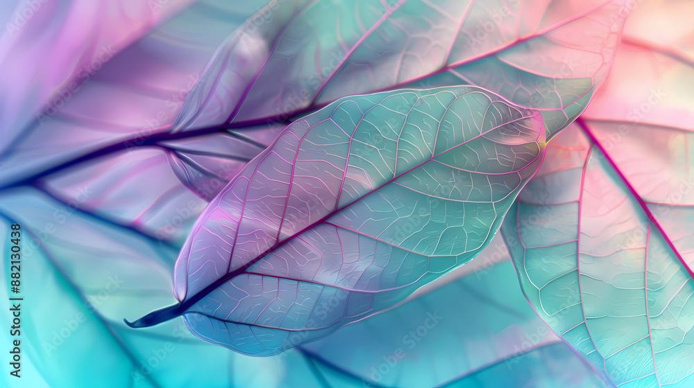 Obraz premium Close-up of transparent leaves