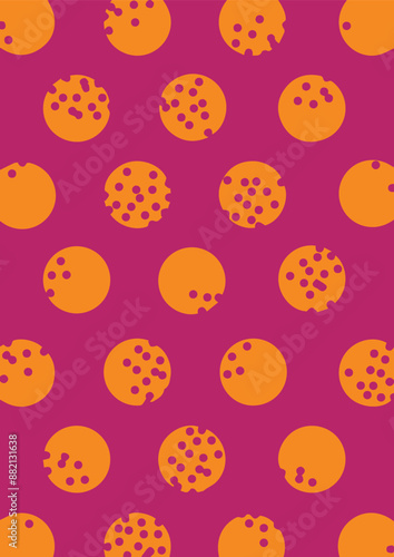 Set polka dots, seamless, vector pattern. Simple background. Abstract surfece. photo