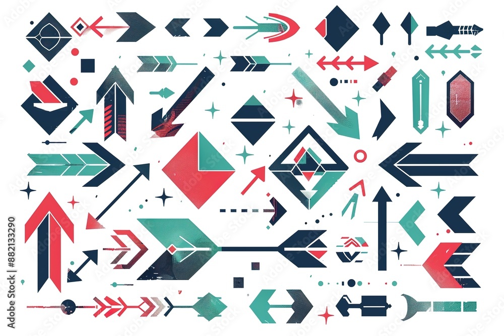 Fototapeta premium Colorful geometric background. Minimal cover template design for web. Modern abstract background with geometric shapes and lines.