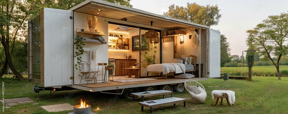Tiny house with clever storage solutions. Stock Photo | Adobe Stock