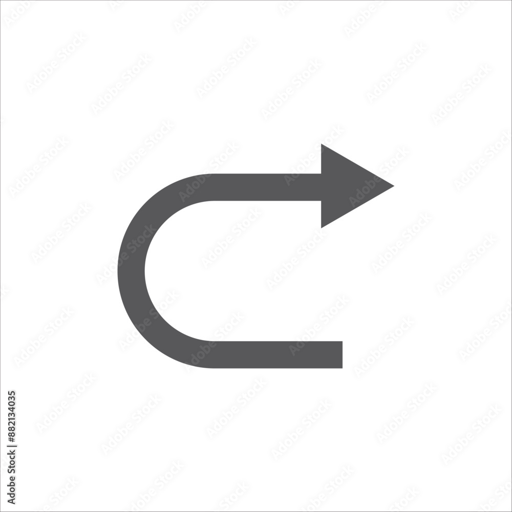 symbol with turn arrow on a white background symbol with turn arrow on a white background