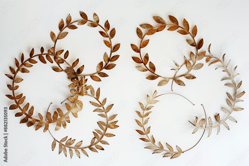 Set of leaves for decoration. Design element. Stencil isolated elements Set of leaves for decoration. Design element. Stencil isolated elements