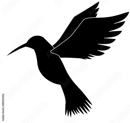 silhouette of a hummingbird