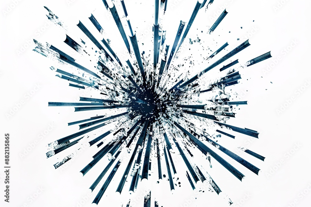 Obraz premium Monochrome seamless pattern with abstract fluffy flowers