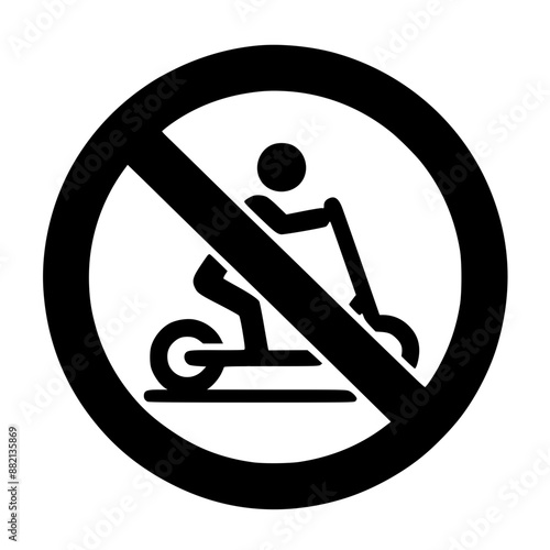 Forbidden to red a scooter 