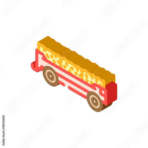 hayride autumn isometric icon vector. hayride autumn sign. isolated symbol illustration