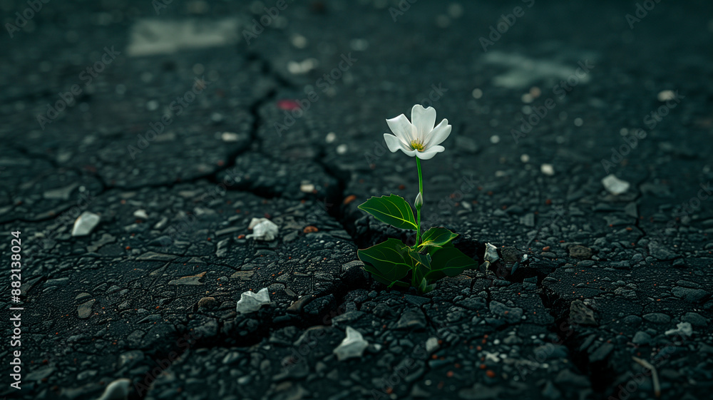 Flower, sprout, through an obstacle, stone, asphalt, concrete, germination, tenderness, destruction, spite, Flower, sprout, through an obstacle, stone, asphalt, concrete, germination, tenderness, destruction, spite,