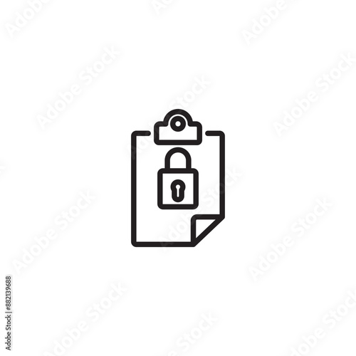 Clipboard icon basic miscellany lineal. Editable icon.