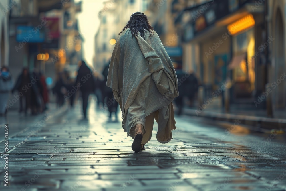 Obraz premium Wet Street Walk