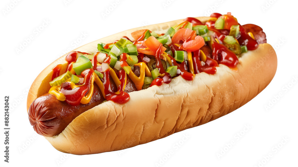 hot dog isolated on white background, clipping path, full depth of field hot dog isolated on white background, clipping path, full depth of field