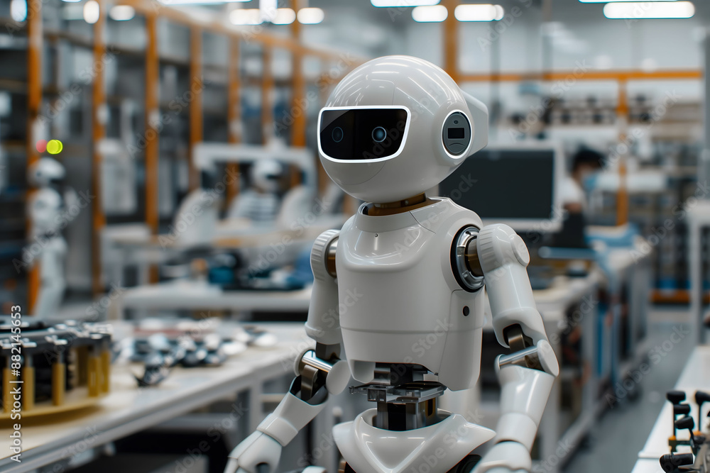 Robot Workers In Factory Robot Workers In Factory