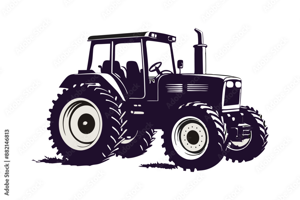 Fototapeta premium A tractor vector colorful clipart