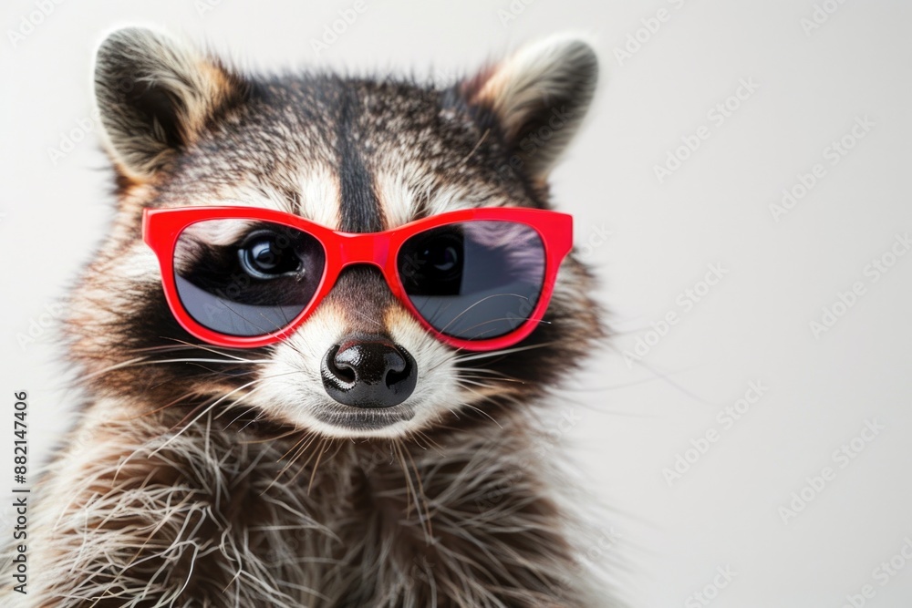 Raccoon with Red Sunglasses Raccoon with Red Sunglasses