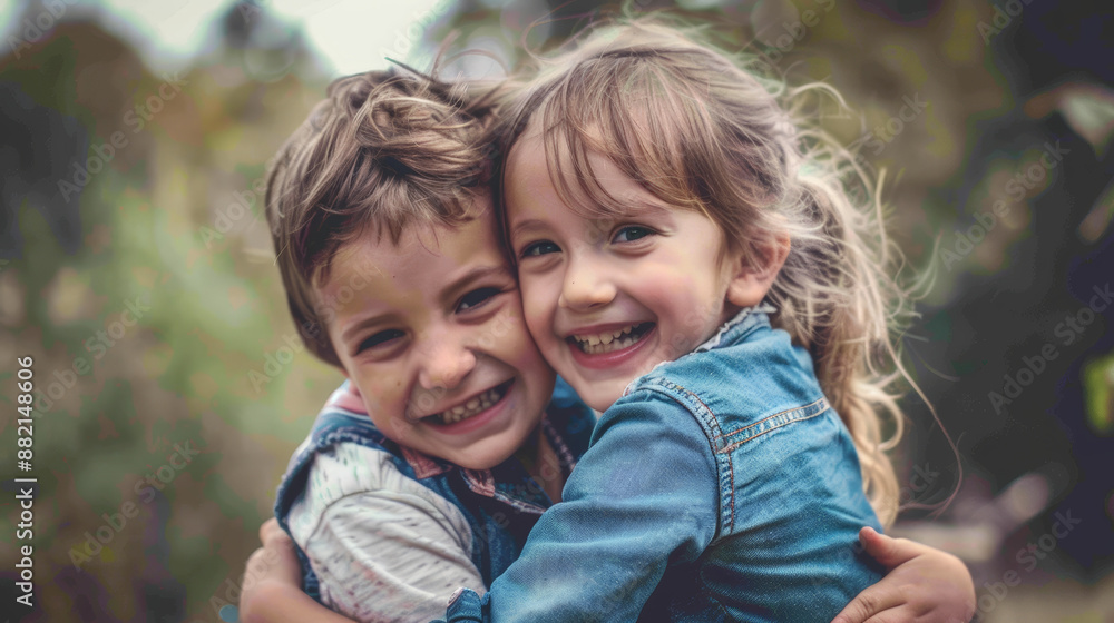child girl and boy, childhood brother and sister love, family child girl and boy, childhood brother and sister love, family