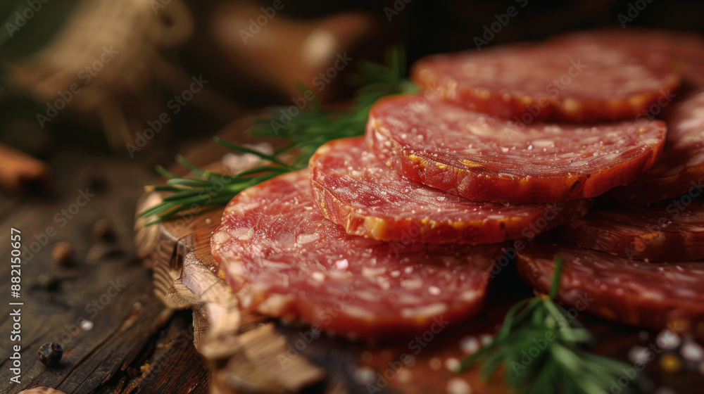 Sliced cured salami Sliced cured salami