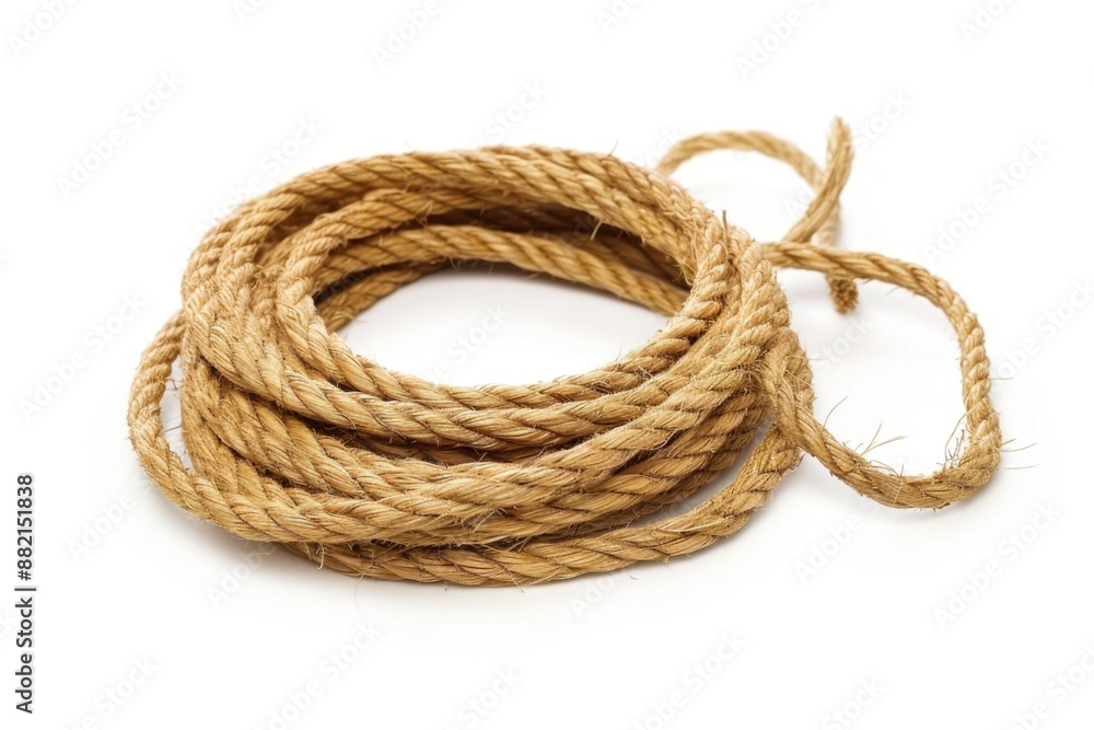 A rope laid flat on a white surface A rope laid flat on a white surface